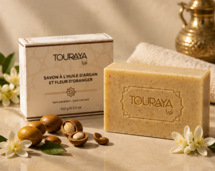 Savon À l'Huile d'argan et fleur d oranger